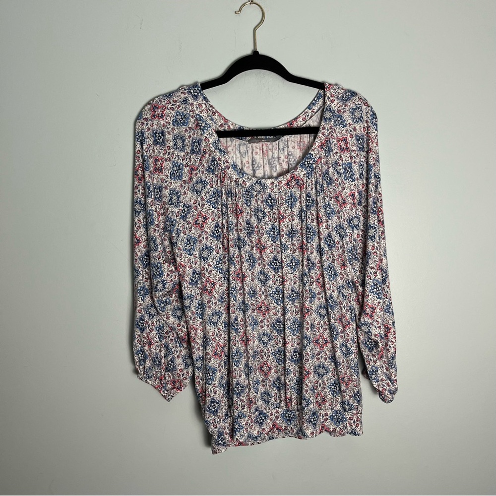Dalia Women’s Mandala Print Blouse Top Long Sleeve Blouse Top Size M